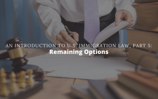An Introduction to U.S. Immigration Law, Part 5: Remaining Options
