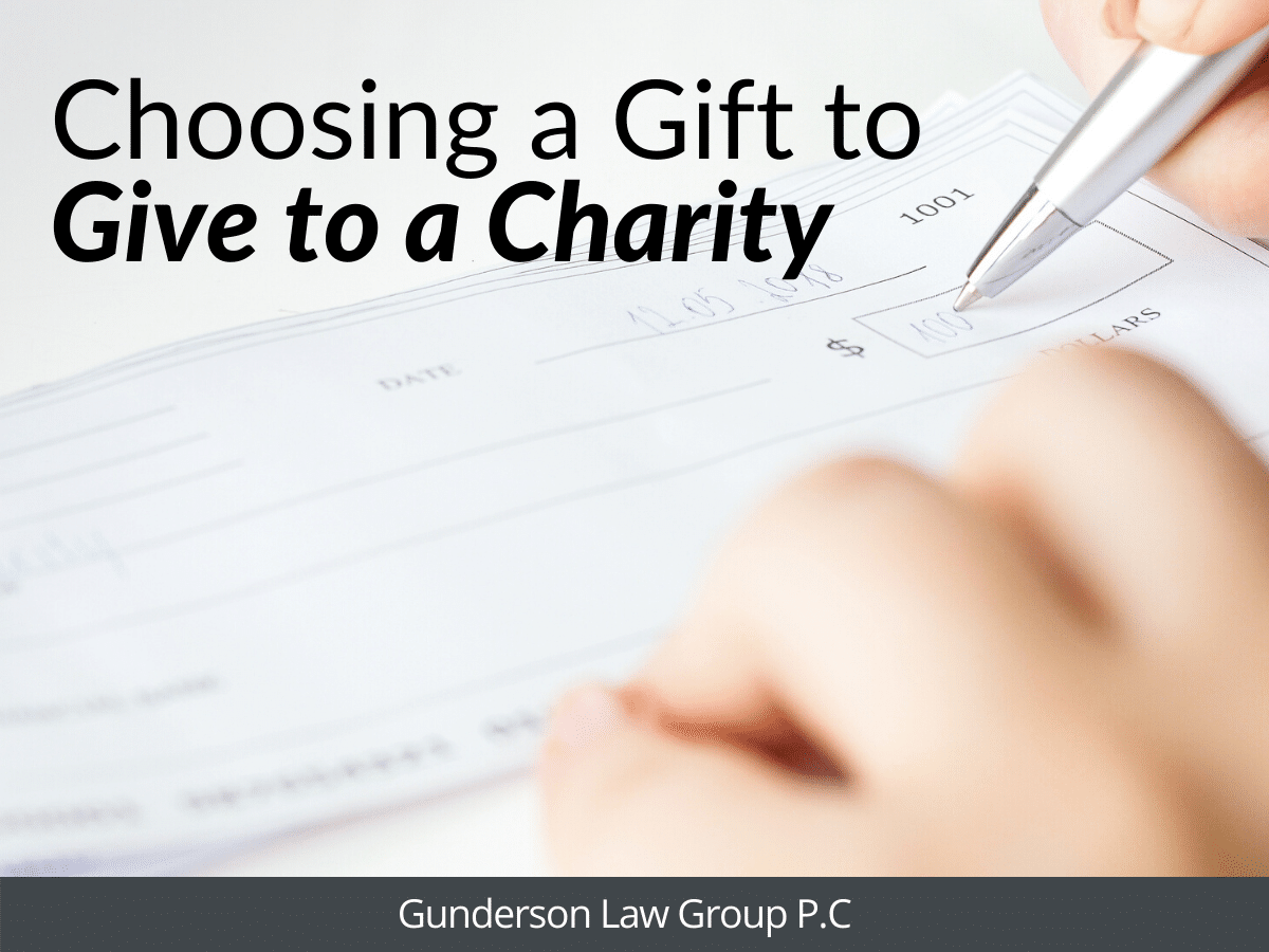 Choosing a Gift to Give to a Charity