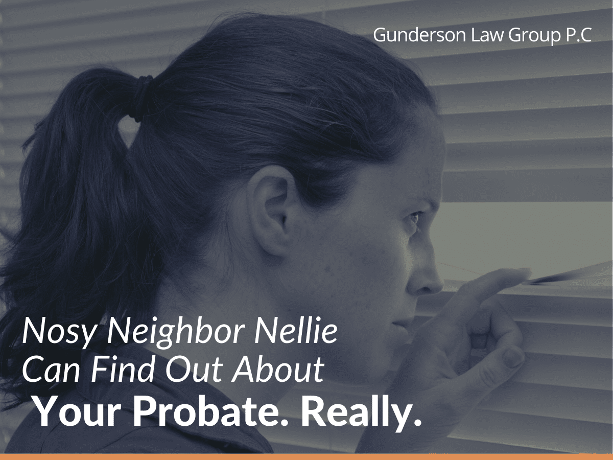 Nosy Neighbor Nellie Can Find Out About Your Probate. Really.