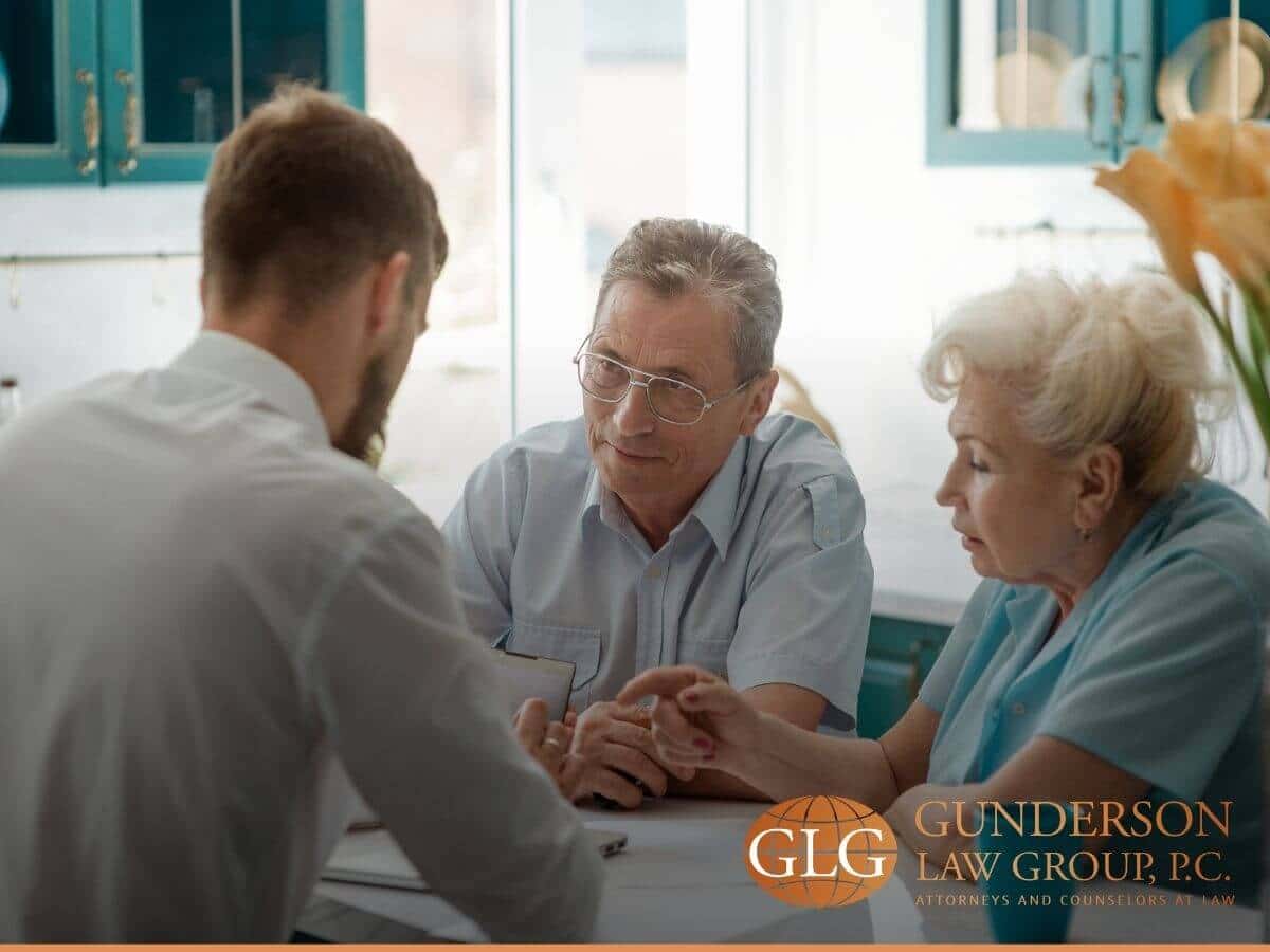 Man trying to talk with his parents about creating an estate plan with tips from Gunderson Law Group blog