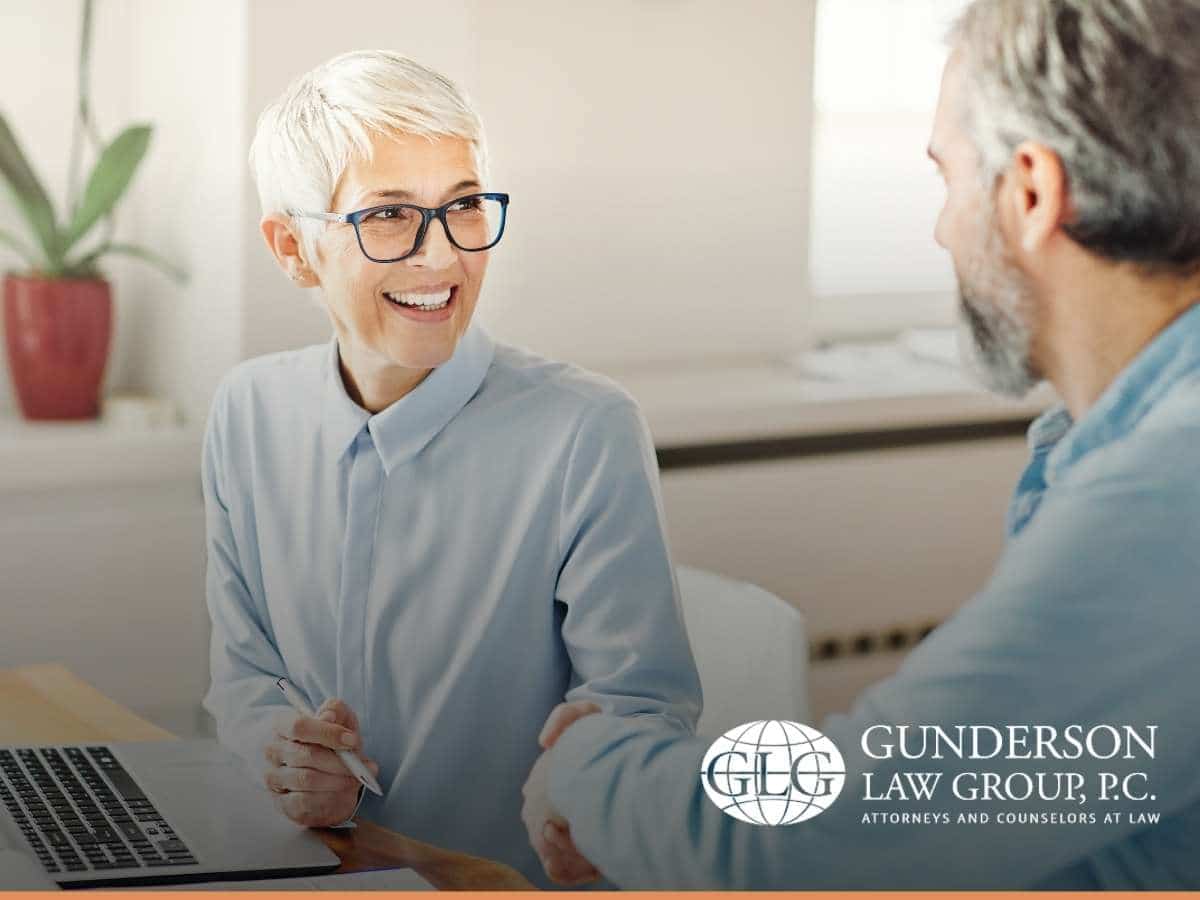Elderly Woman Closing a Deal With Her Arizona Estate Planning Attorney