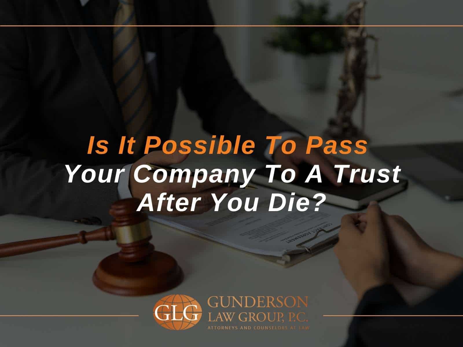 A trust owning a business in Arizona